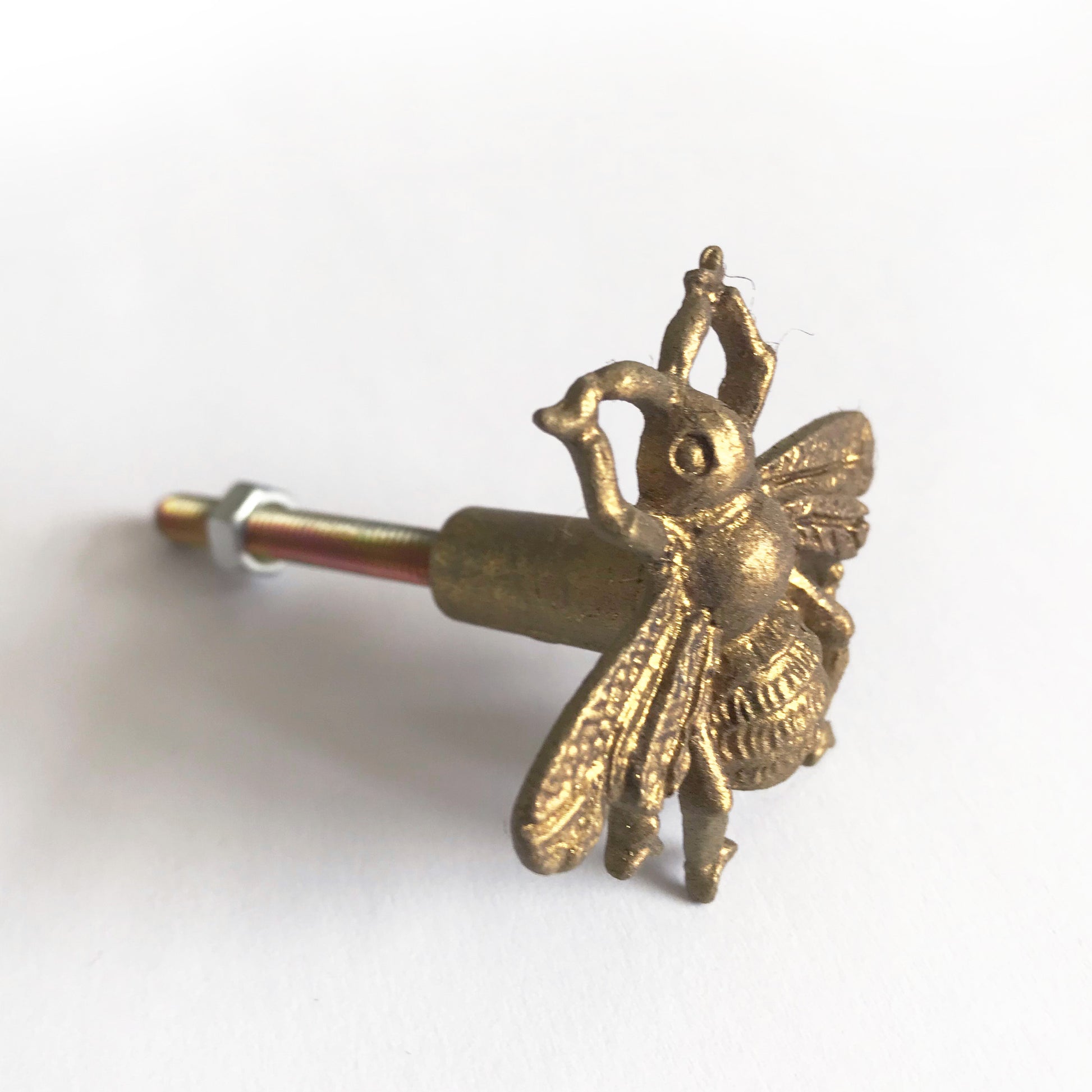 Drawer Knobs | Set of 2 Sass and Belle Vintage Brass Golden Bee | Upcycling - SweetpeaStore