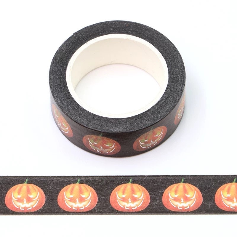 Halloween Washi Tape | 10mm or 15mm x 10m Roll | Bats Pumpkin Ghost Haunted House Craft Stationery Gold Silver Foil - SweetpeaStore