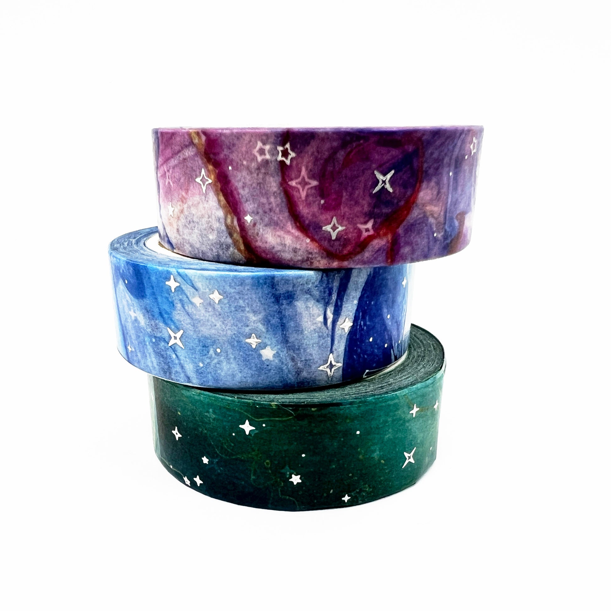 Agate Foil Star Washi Tape | Set Of Three | 15mm x 10m | Journalling Scrapbook Planner - SweetpeaStore