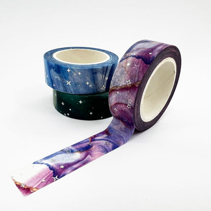 Agate Foil Star Washi Tape | Set Of Three | 15mm x 10m | Journalling Scrapbook Planner - SweetpeaStore