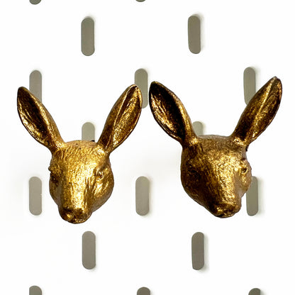 Gold Rabbit Drawer Knob | Set of 2 | Home Decor Upcycle Vintage Sass & Belle - SweetpeaStore