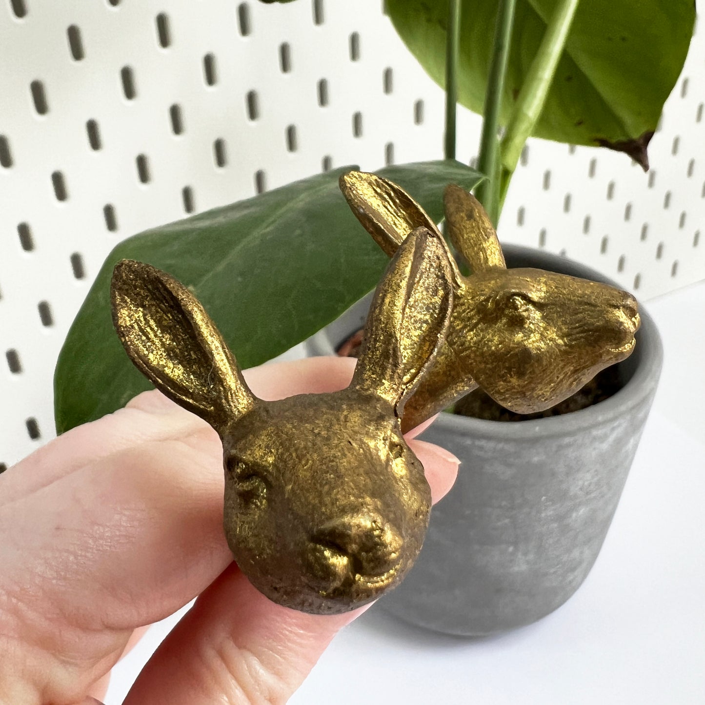 Gold Rabbit Drawer Knob | Set of 2 | Home Decor Upcycle Vintage Sass & Belle - SweetpeaStore