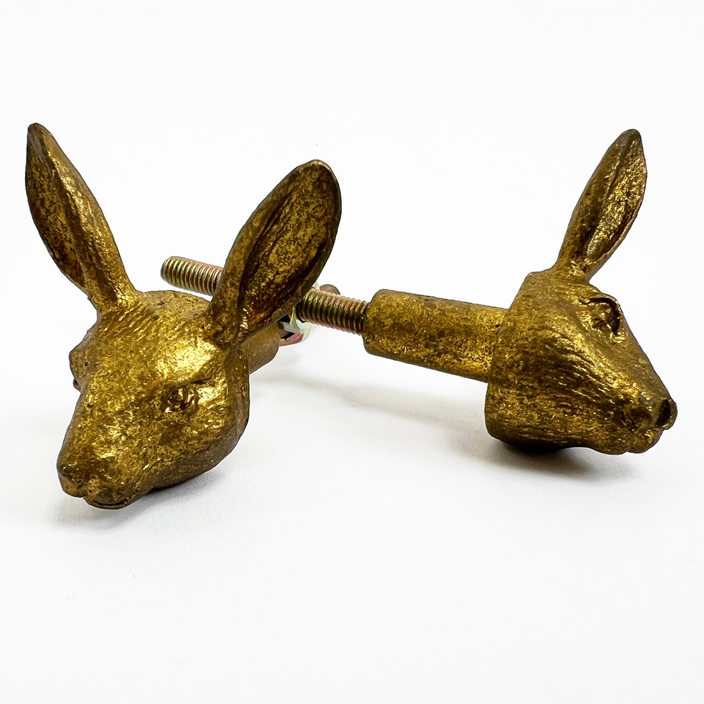 Gold Rabbit Drawer Knob | Set of 2 | Home Decor Upcycle Vintage Sass & Belle - SweetpeaStore