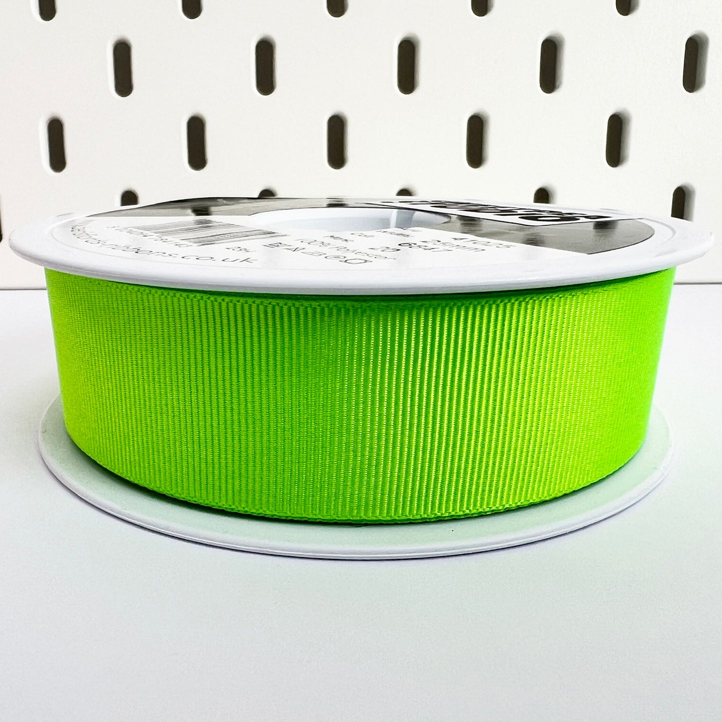 Neon Ribbon | 25mm x 20m | Fluorescent Green Yellow Pink & Orange | Metre or FULL ROLL | Sewing Wrapping Craft