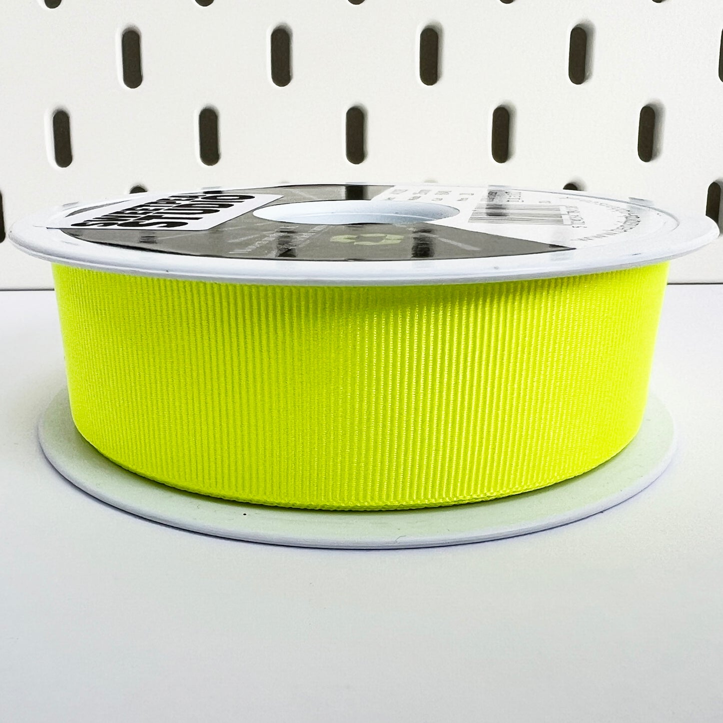 Neon Ribbon | 25mm x 20m | Fluorescent Green Yellow Pink & Orange | Metre or FULL ROLL | Sewing Wrapping Craft