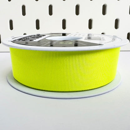 Neon Ribbon | 25mm x 20m | Fluorescent Green Yellow Pink & Orange | Metre or FULL ROLL | Sewing Wrapping Craft