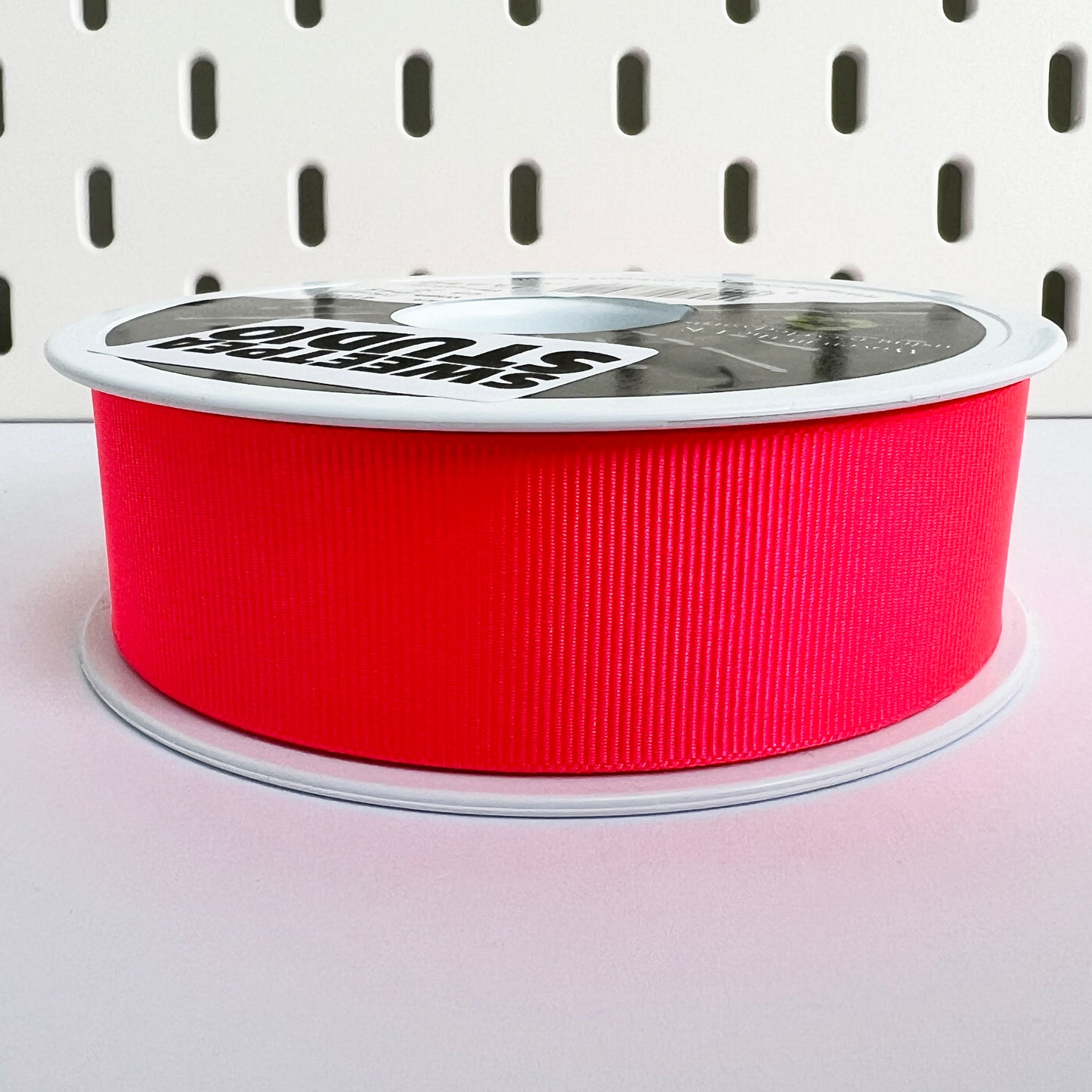 Neon Ribbon | 25mm x 20m | Fluorescent Green Yellow Pink & Orange | Metre or FULL ROLL | Sewing Wrapping Craft