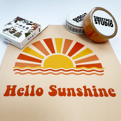 Hello Sunshine Travel Gift Box | Notebook Stickers Washi x2 15mm x 10m| Journalling - SweetpeaStore