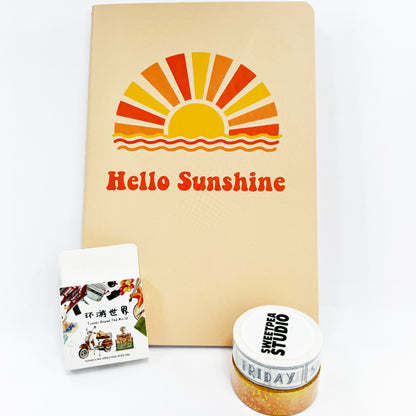 Hello Sunshine Travel Gift Box | Notebook Stickers Washi x2 15mm x 10m| Journalling - SweetpeaStore