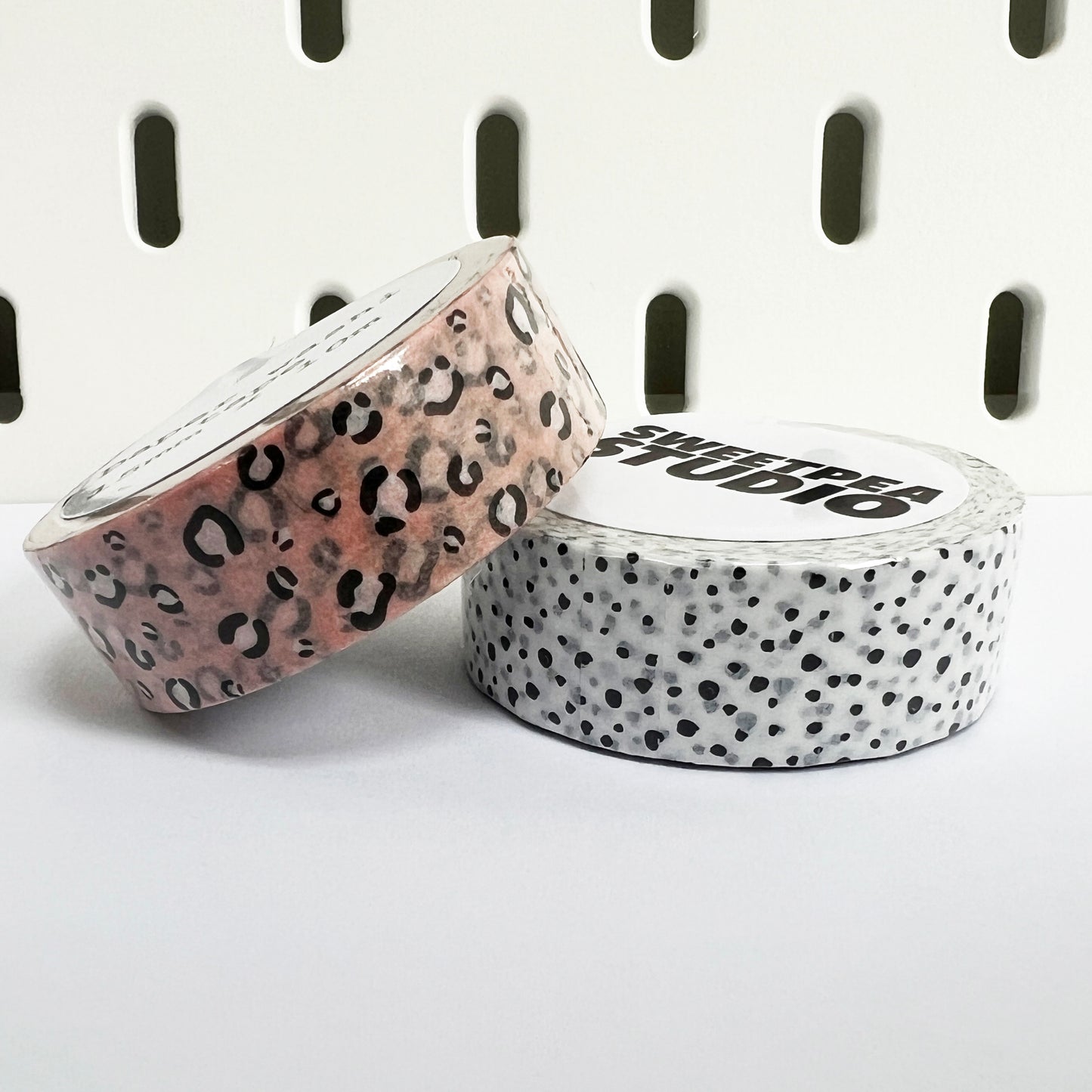 Animal Print Paper Washi Tape Set | Dalmatian & Pink Leopard Print | 15mm x 10m | Journalling Scrapbook Planner - SweetpeaStore