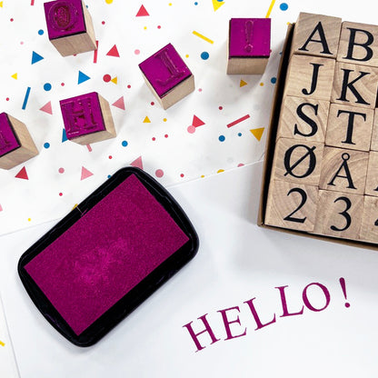 Large Alphabet Stamp | Wooden European Uppercase & Number Rubber Stamp Kit Craft - SweetpeaStore