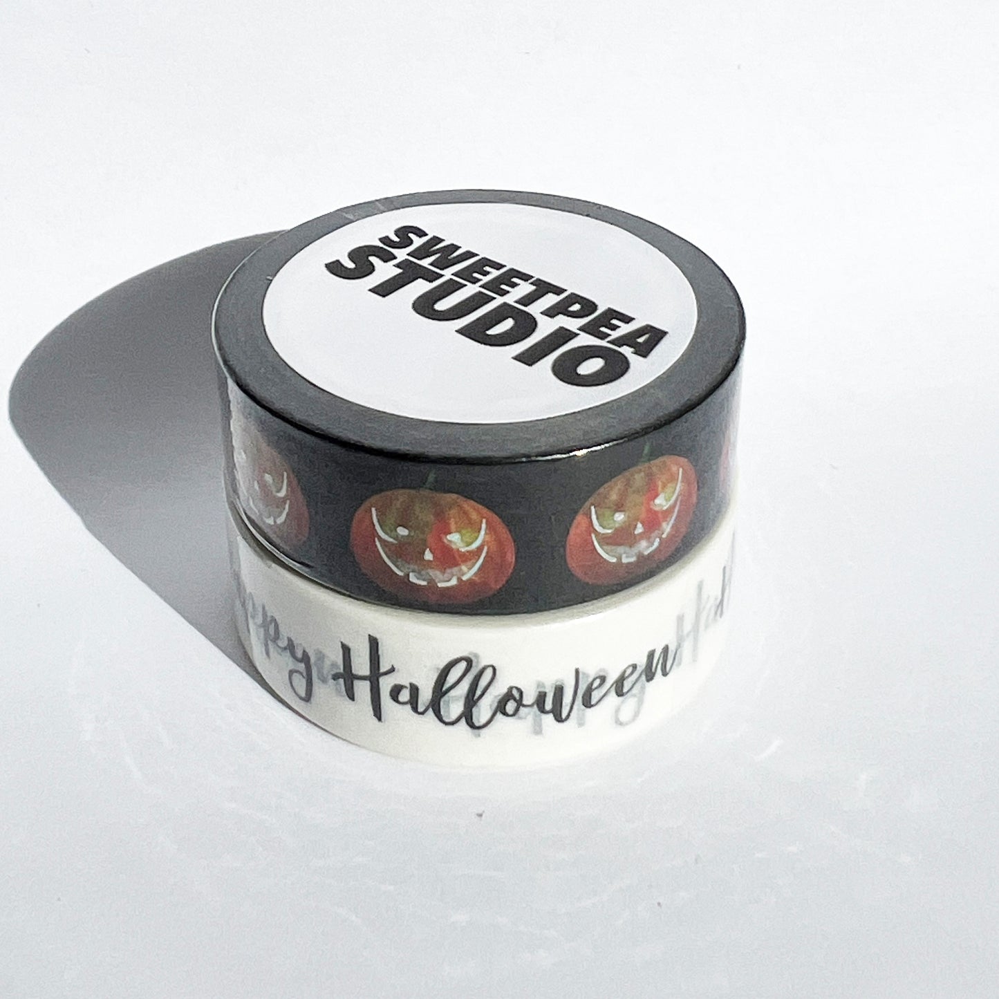 Halloween Washi Set of 2 | Happy Halloween Pumpkins |10mm or 15mm x 10m Roll - SweetpeaStore