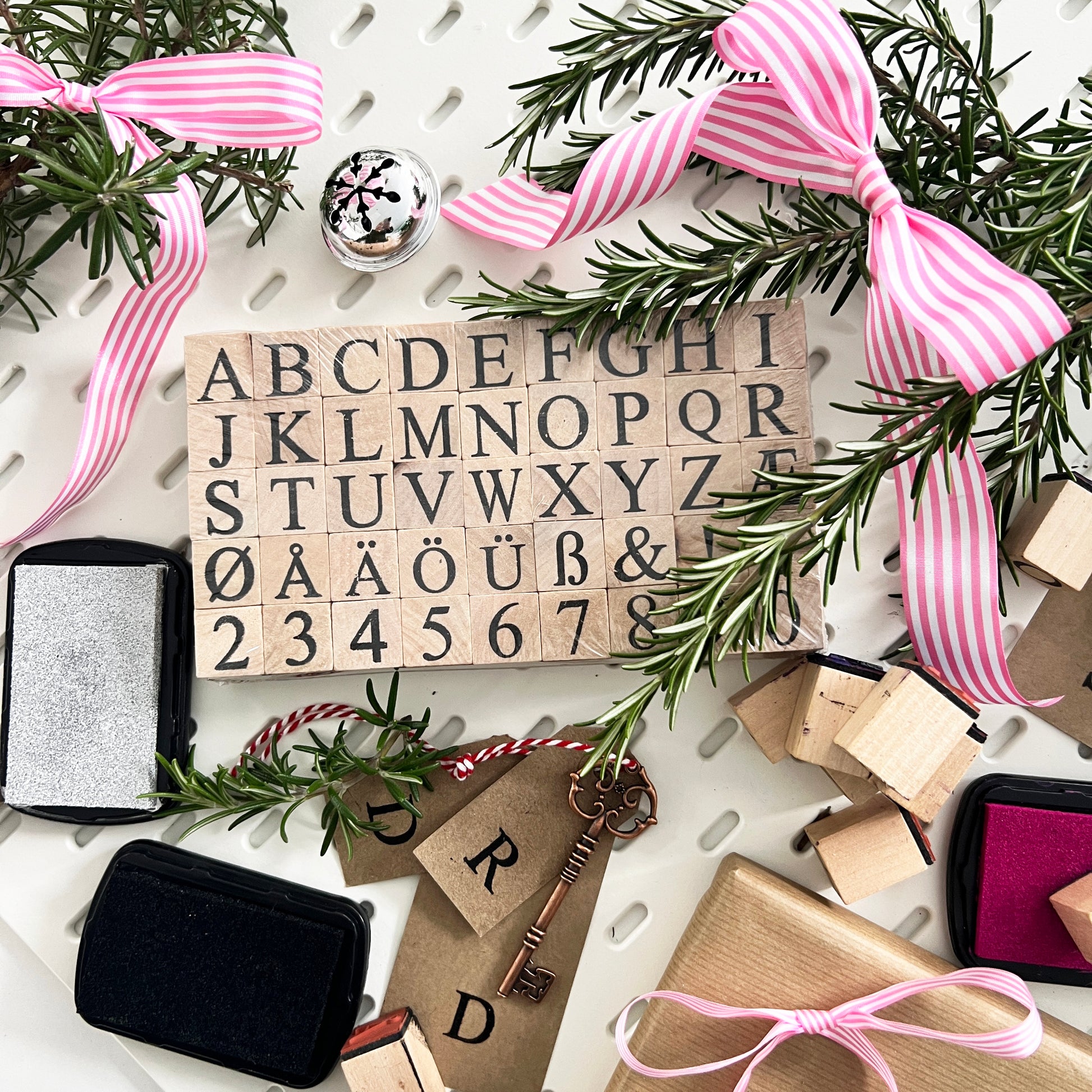 Large Alphabet Stamp | Wooden European Uppercase & Number Rubber Stamp Kit Craft - SweetpeaStore