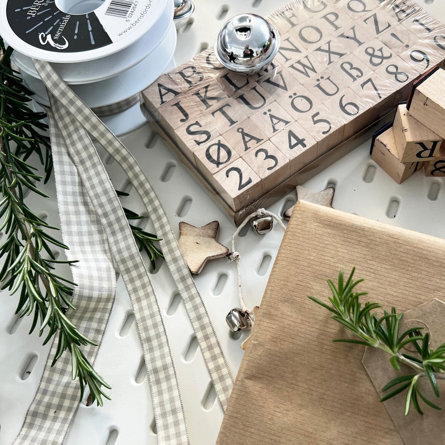 Warm Grey & Cream Gingham Ribbon | 10mm 25mm 1m Full 20m | Craft Wrapping Bows