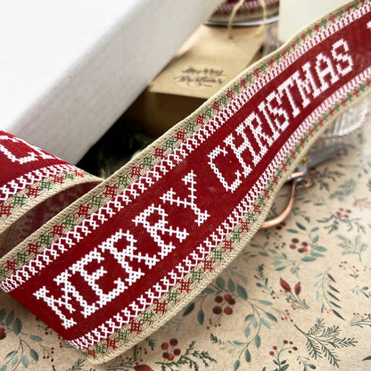 Christmas Ribbon | 63mm x 10 yard Roll 2.5 inch | Wired Wreath Tree Bows Wrapping Red - SweetpeaStore