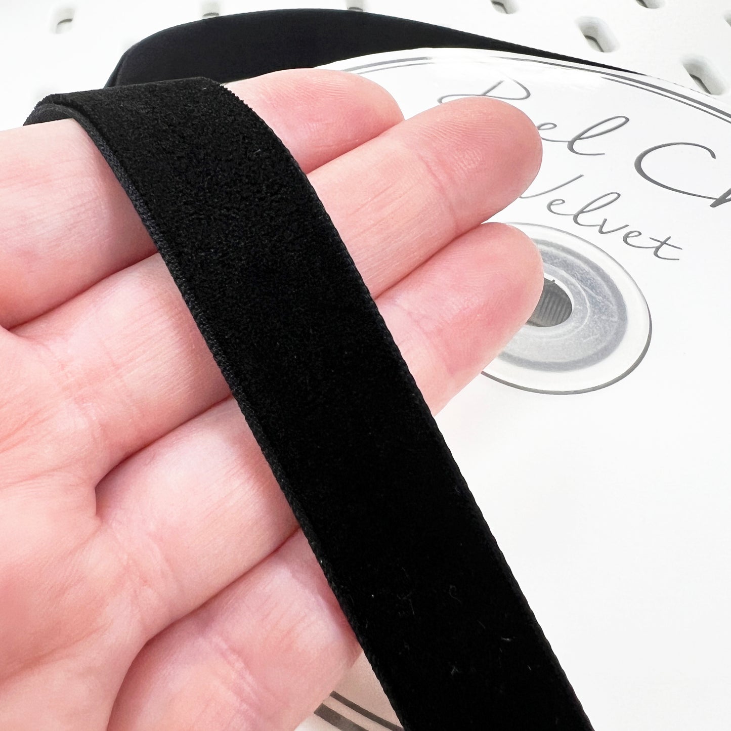 16mm Black Velvet Ribbon | 1m or Full Roll | Single Sided | Invitations Craft Decorations Decor - SweetpeaStore