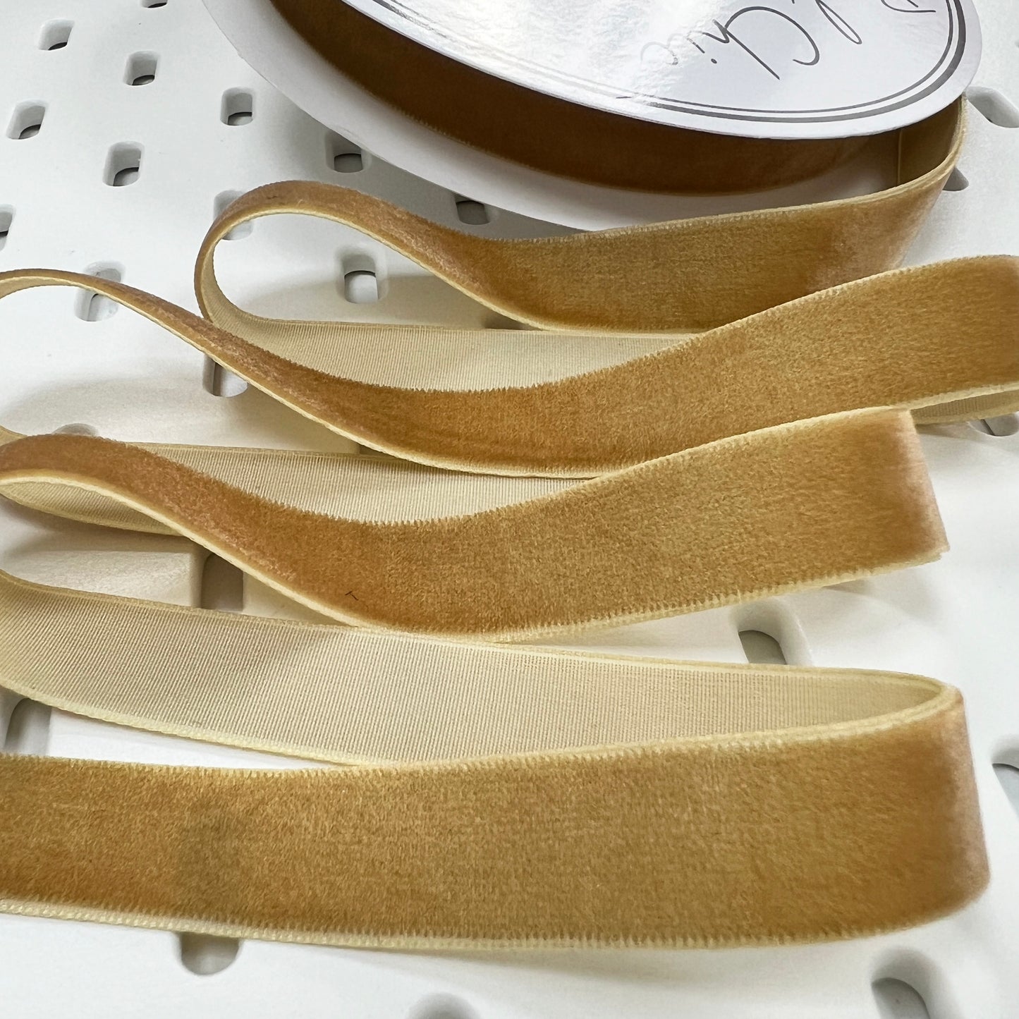 16mm Gold Velvet Ribbon | 1m or Full Roll | Single Sided | Invitations Craft Decorations Decor - SweetpeaStore