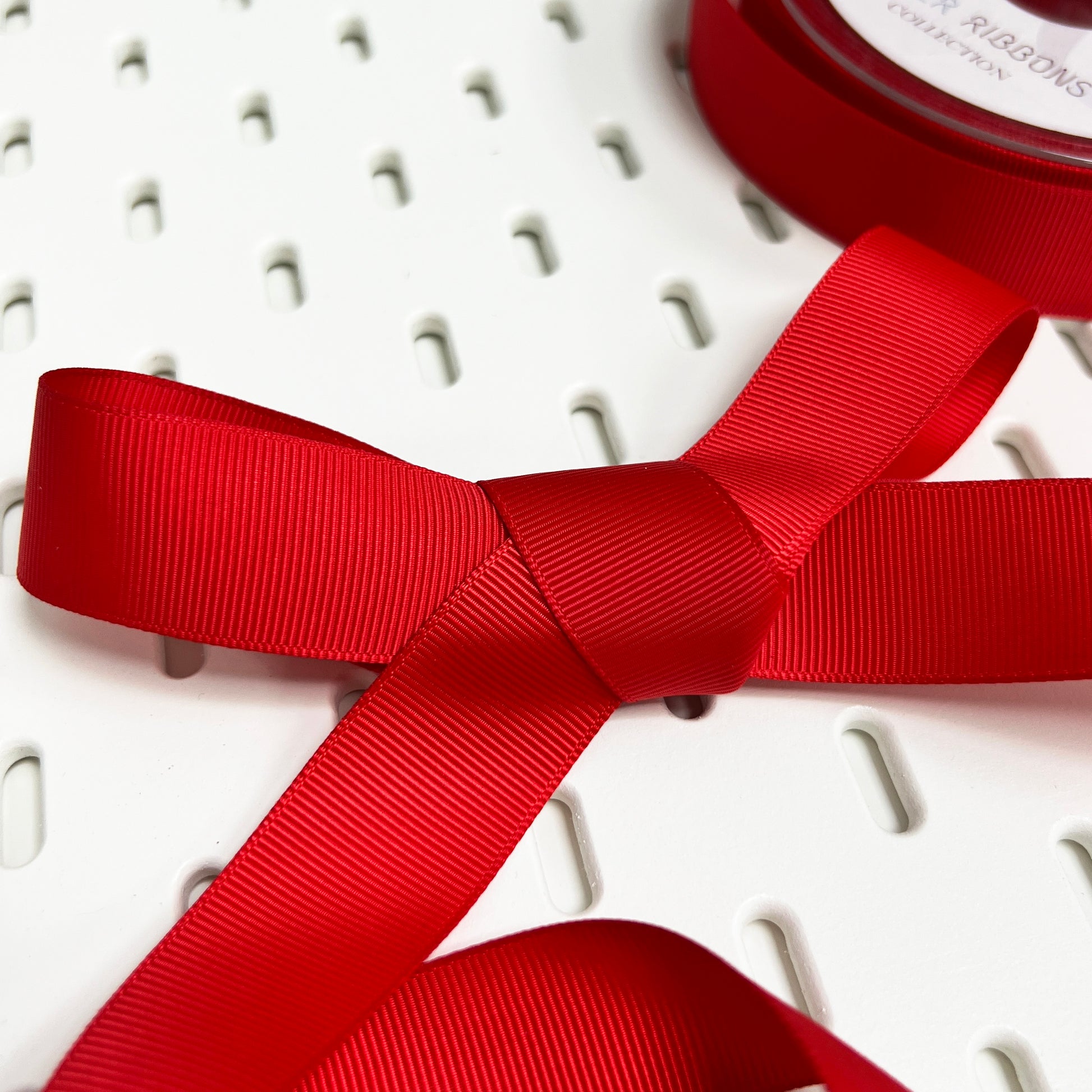 Red Grosgrain Ribbon 25mm | Metre or 20m Roll | Valentine's Craft Wrap Decorations - SweetpeaStore