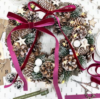 16mm Red Berry Velvet Ribbon | 1m or Full Roll | Single Sided | Invitations Valentine's Craft Decorations Decor - SweetpeaStore