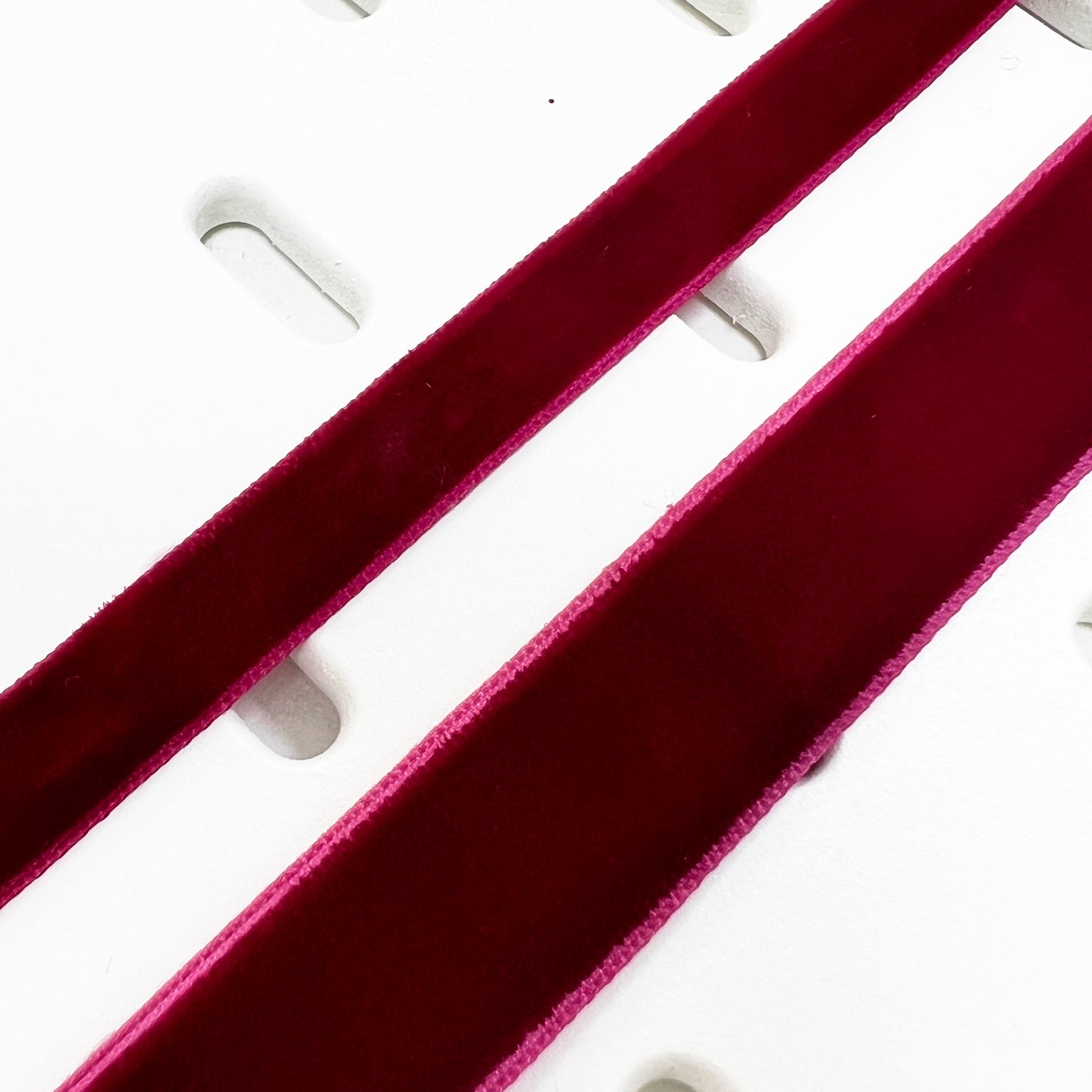 16mm Red Berry Velvet Ribbon | 1m or Full Roll | Single Sided | Invitations Valentine's Craft Decorations Decor - SweetpeaStore