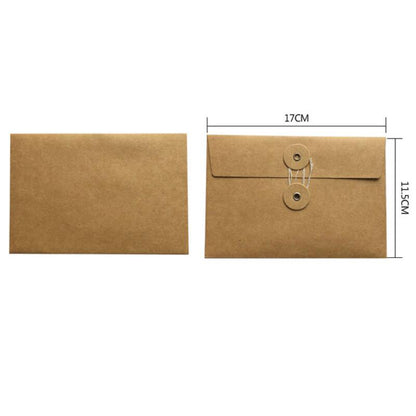 Set of 10 Brown Kraft Washer & String Envelopes  17cm x 11.5cm
