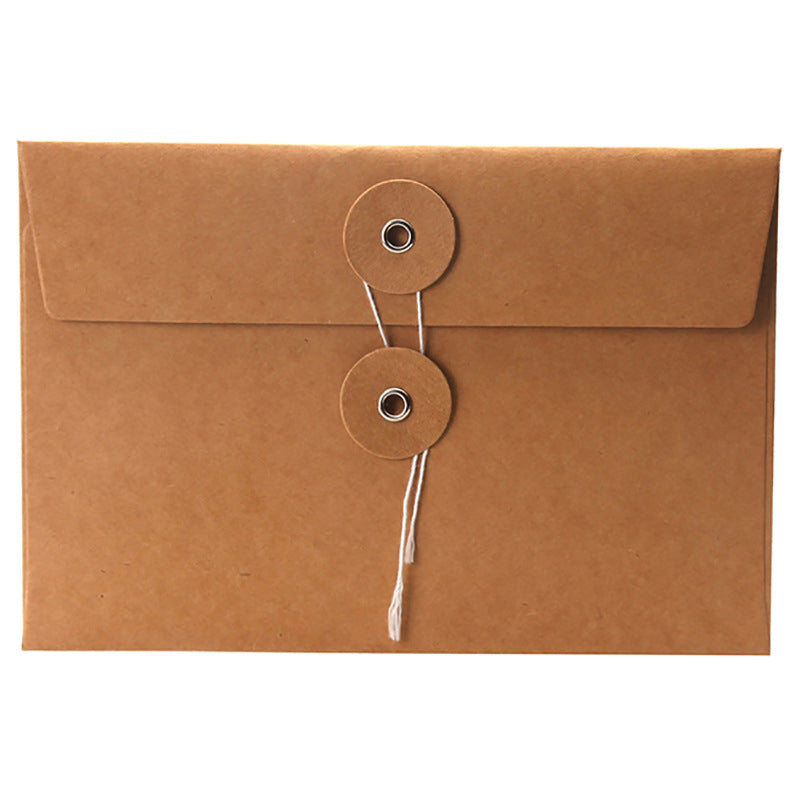 Set of 10 Brown Kraft Washer & String Envelopes - 11.5cm x 17cm - SweetpeaStore