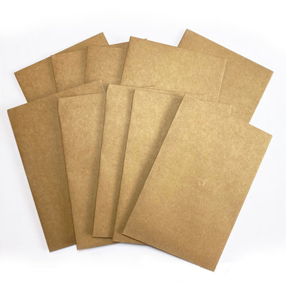 Set of 10 Brown Kraft Washer & String Envelopes  17cm x 11.5cm