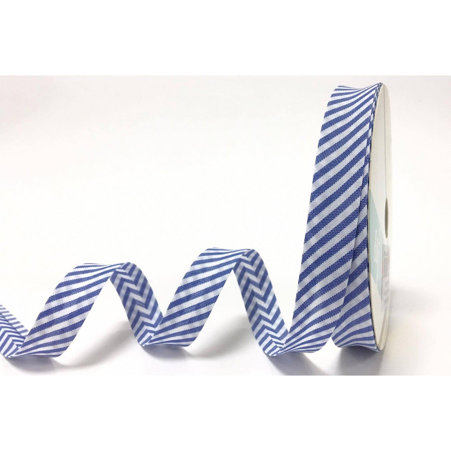 Bias Binding | 18mm Vintage Stripe Folded & Double Fold | Blue Royal Blue White | Sewing Quilting Craft - SweetpeaStore