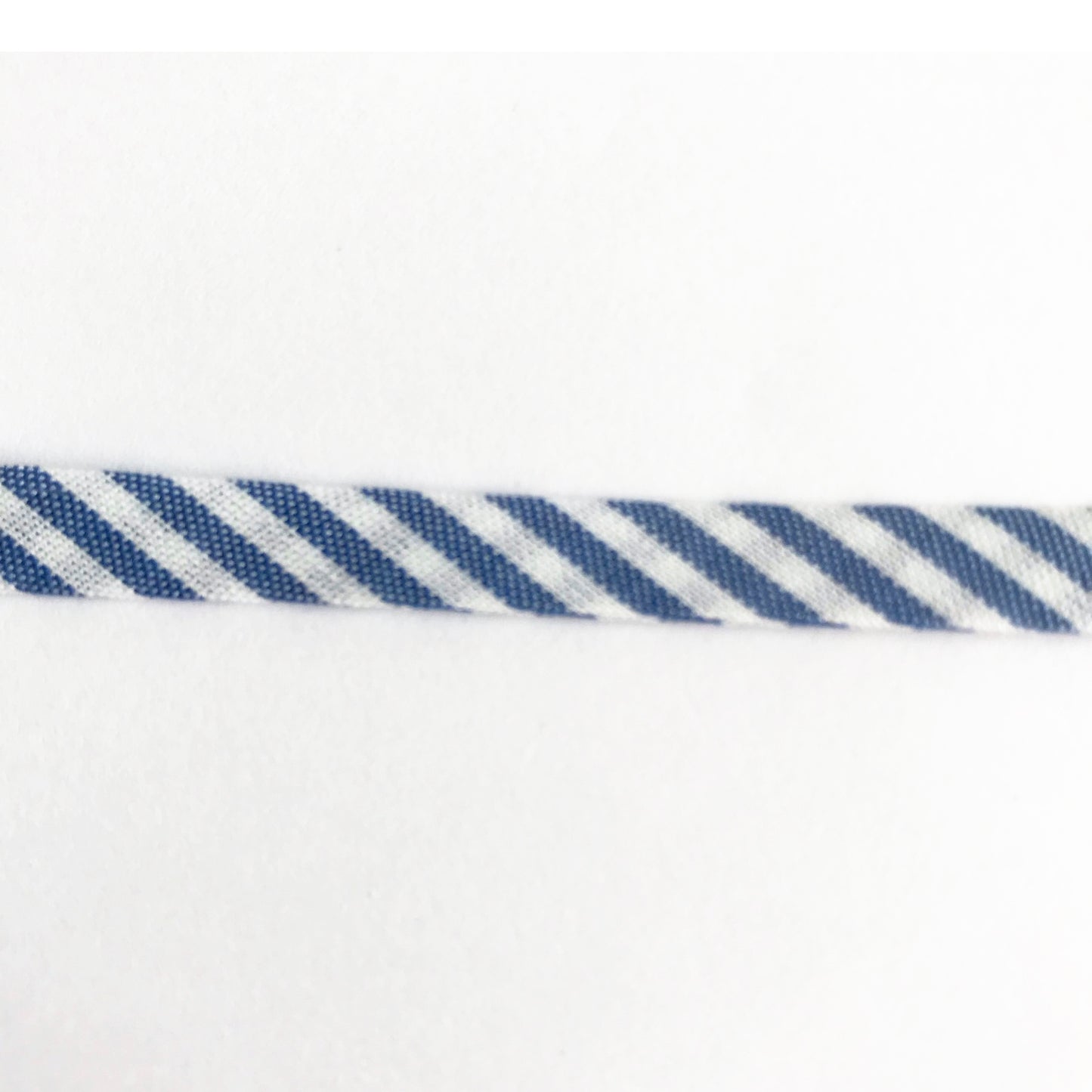 Bias Binding | 18mm Vintage Stripe Folded & Double Fold | Blue Royal Blue White | Sewing Quilting Craft - SweetpeaStore