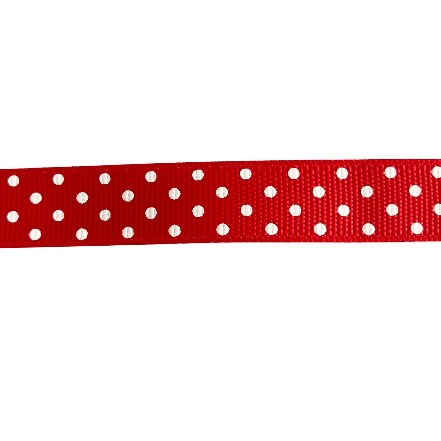 Spot Grosgrain Ribbon | Red 16mm Polka Dot Spot | 1m 25m Roll | Valentines Day - SweetpeaStore