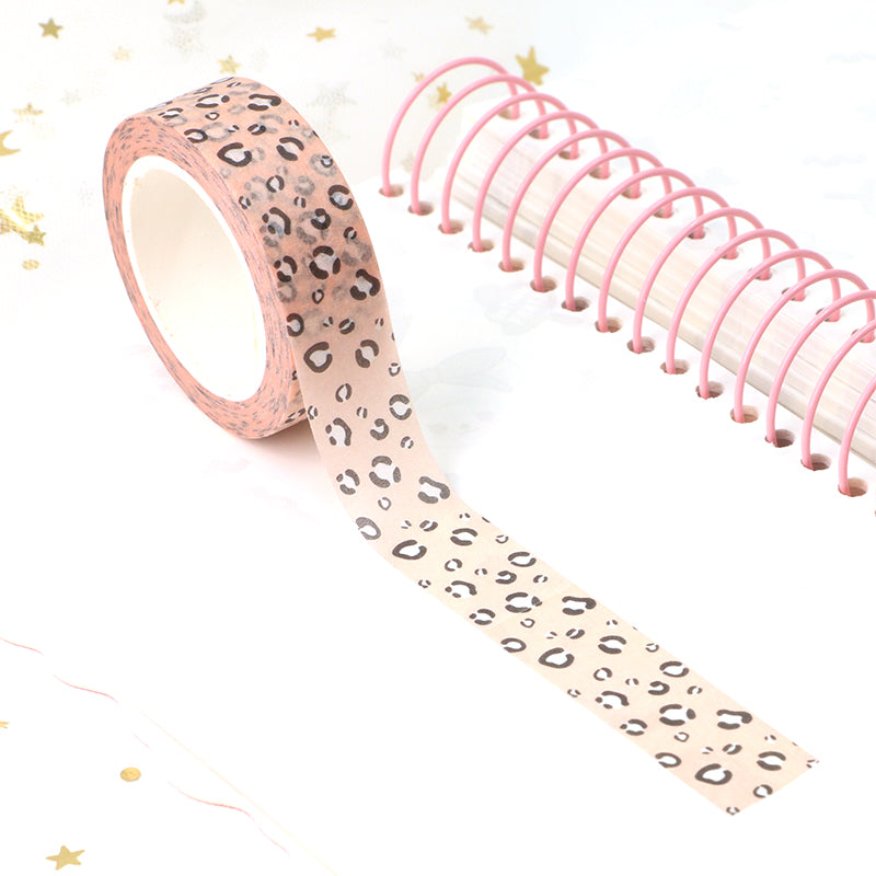 Pink Leopard Print Paper Washi Tape - 15mm x 10m - SweetpeaStore