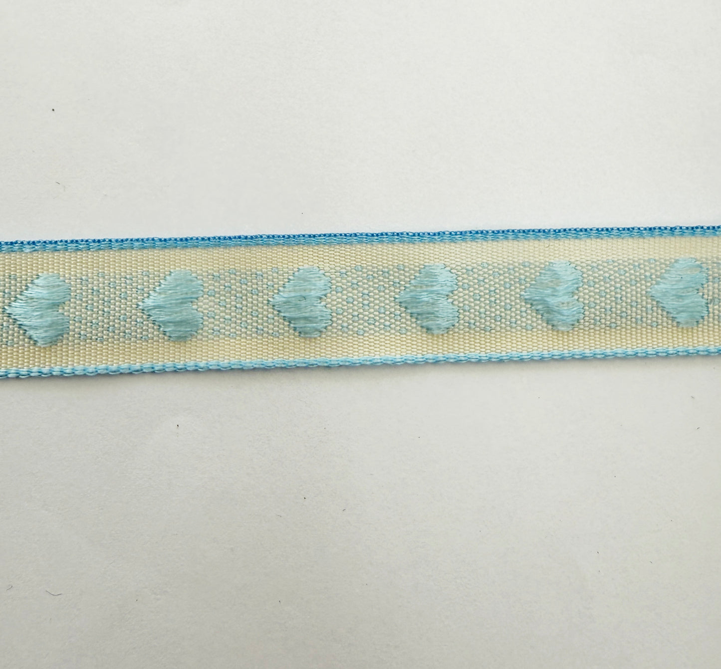 Blue & Cream Ribbon | Woven Heart | Baby Shower Valentines Wrapping Craft - SweetpeaStore