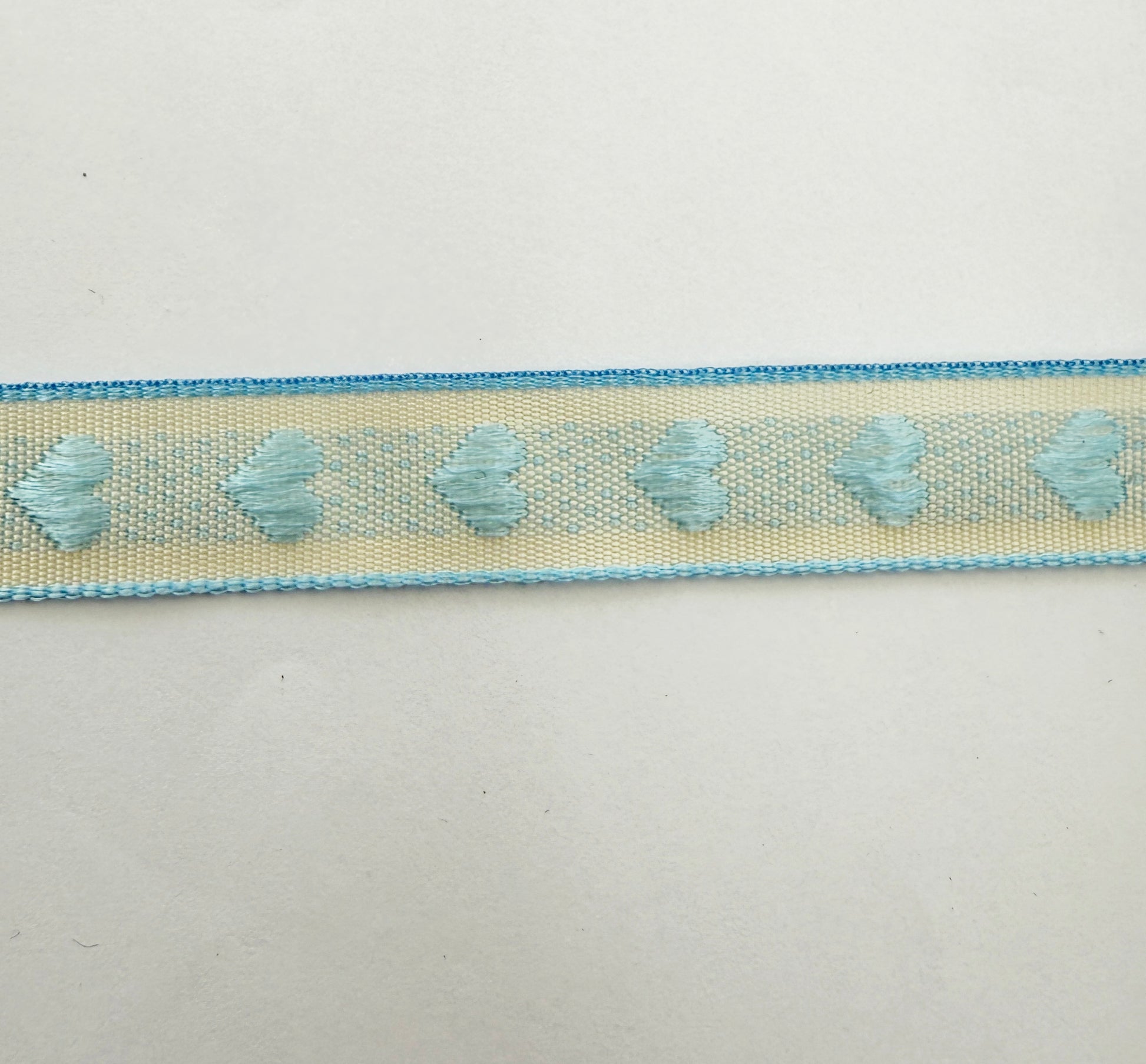 Blue & Cream Ribbon | Woven Heart | Baby Shower Valentines Wrapping Craft - SweetpeaStore