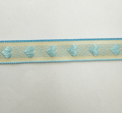Blue & Cream Ribbon | Woven Heart | Baby Shower Valentines Wrapping Craft - SweetpeaStore