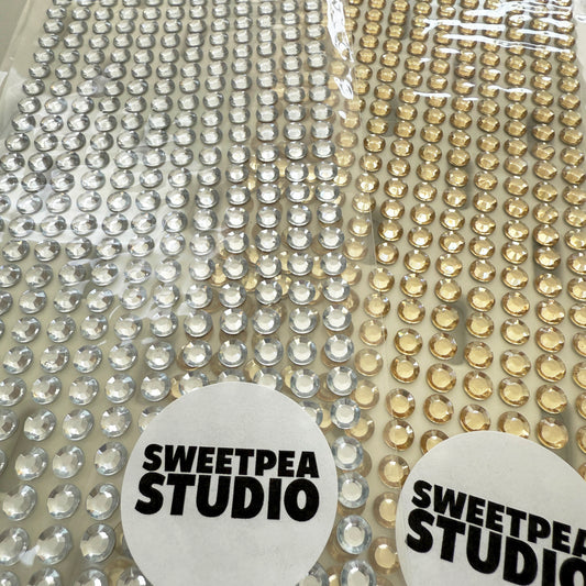 Adhesive Gems | 6mm Gold & Silver | Craft Scrapbooking Card making - SweetpeaStore