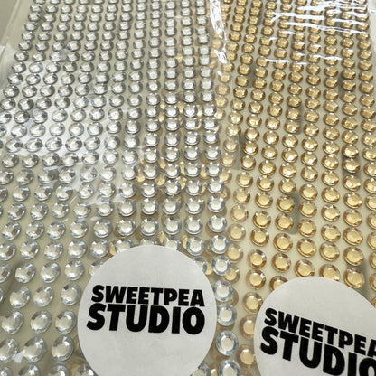 Adhesive Gems | 6mm Gold & Silver | Craft Scrapbooking Card making - SweetpeaStore