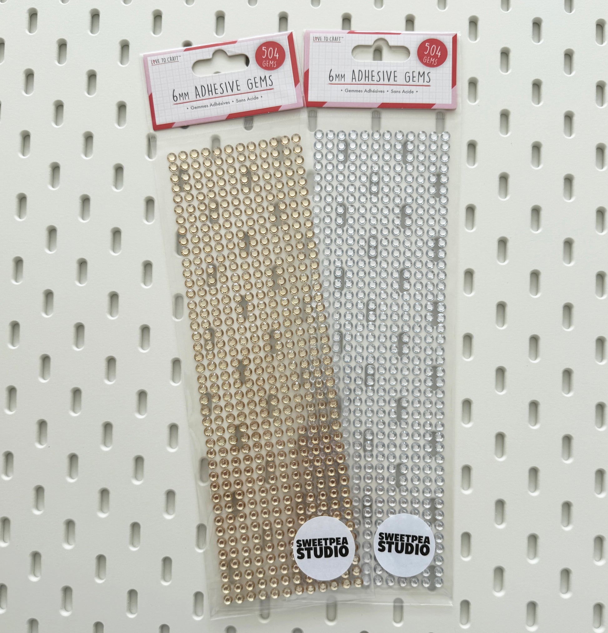 Adhesive Gems | 6mm Gold & Silver | Craft Scrapbooking Card making - SweetpeaStore