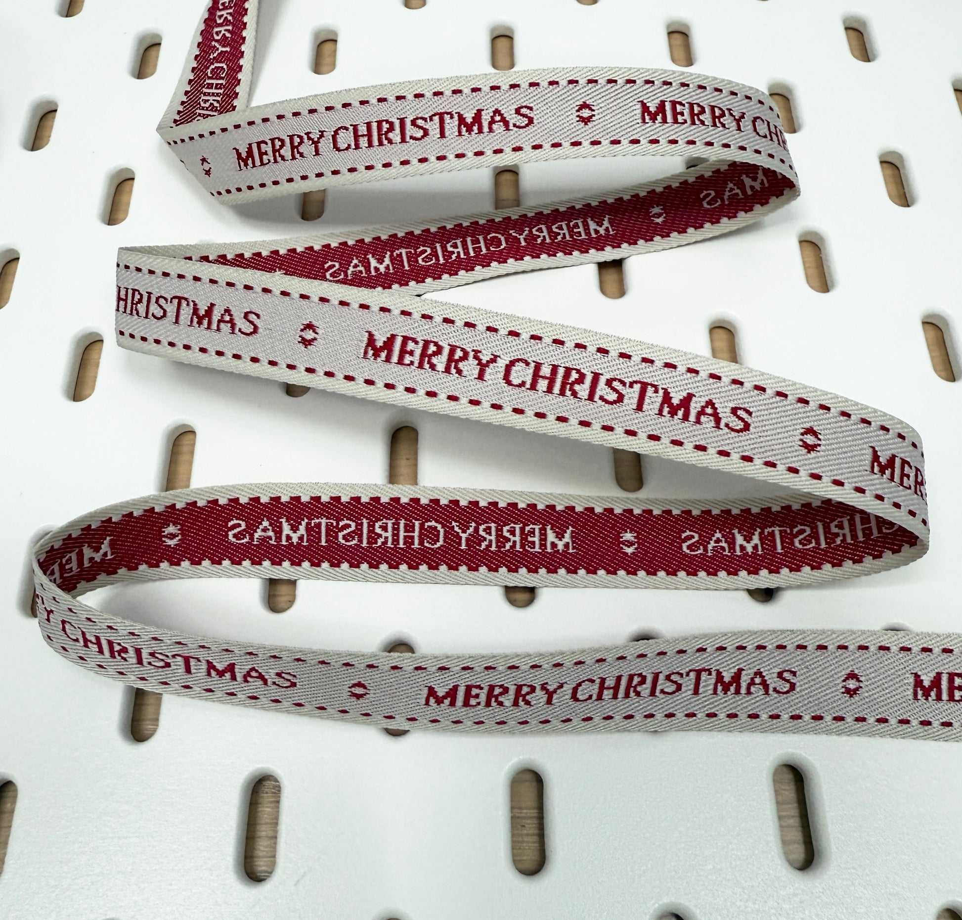 Christmas Ribbon | Red Green Natural | 1m 5m Full Roll | Wrapping Gifts Craft - SweetpeaStore