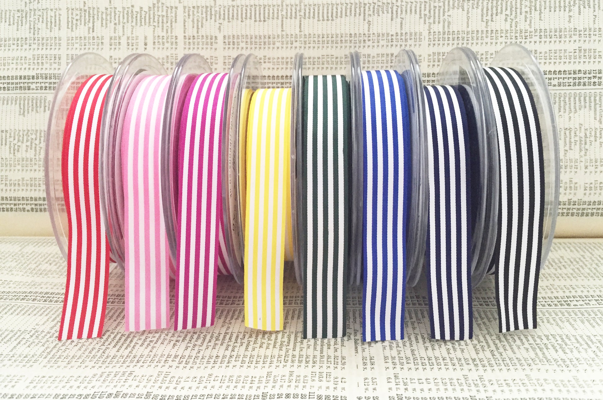 Green & White Stripe Ribbon 3 Widths 9mm 16mm 25mm | Choose Length or Full Roll - SweetpeaStore