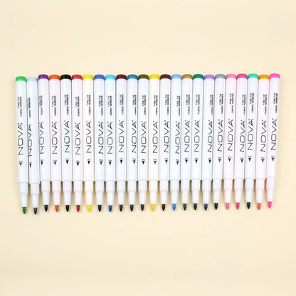 Fabric Marker Pens - Choose 12 Dual Tips or 24 Fine Markers - Permanent Brights - SweetpeaStore