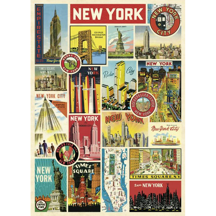 Vintage Travel New York California Poster Paper Craft Wrap Decoupage - Cavallini - SweetpeaStore