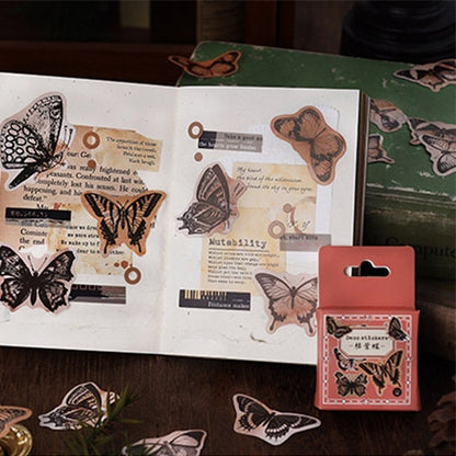 Cute Sticker Set | Moon Butterfly Food Text Numbers Flowers | Mini Box Album Collage Junk Journal Scrapbook - SweetpeaStore