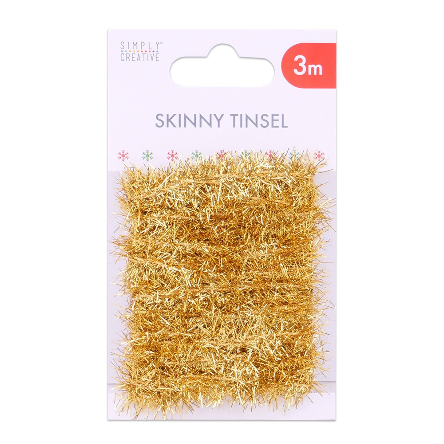 Gold or Silver Skinny Mini Tinsel | Simply Creative Basics - 3m x 1.5cm | Craft Card Making Scrapbooking - SweetpeaStore