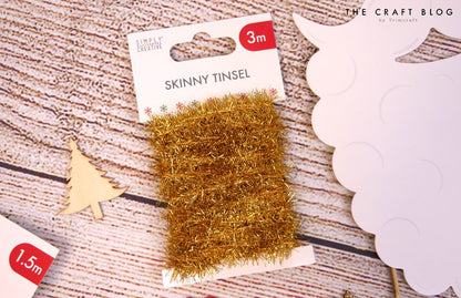 Gold or Silver Skinny Mini Tinsel | Simply Creative Basics - 3m x 1.5cm | Craft Card Making Scrapbooking - SweetpeaStore