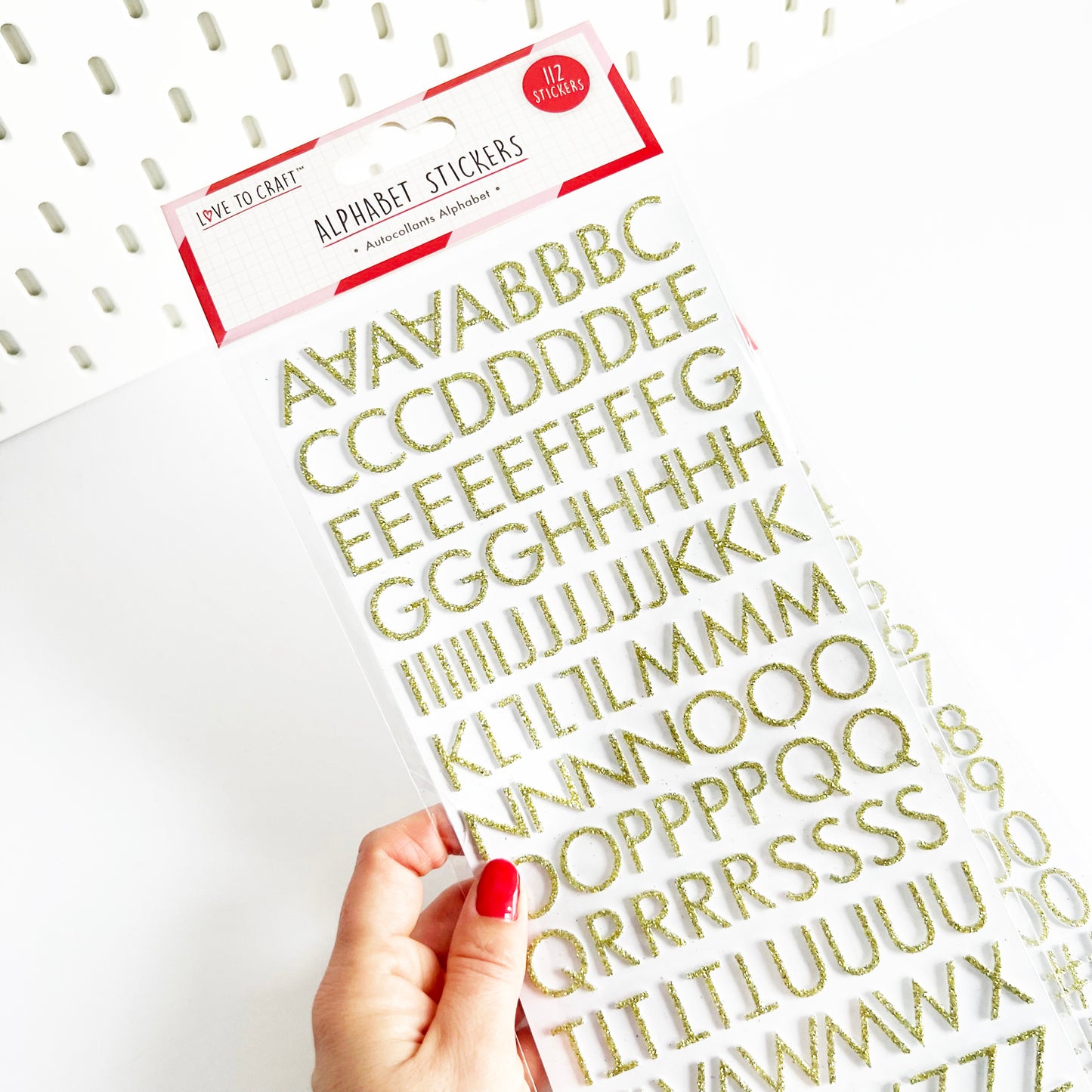 Alphabet & Number Stickers Gold Glitter Scrapbooking Craft Peel-Off Sticker - SweetpeaStore