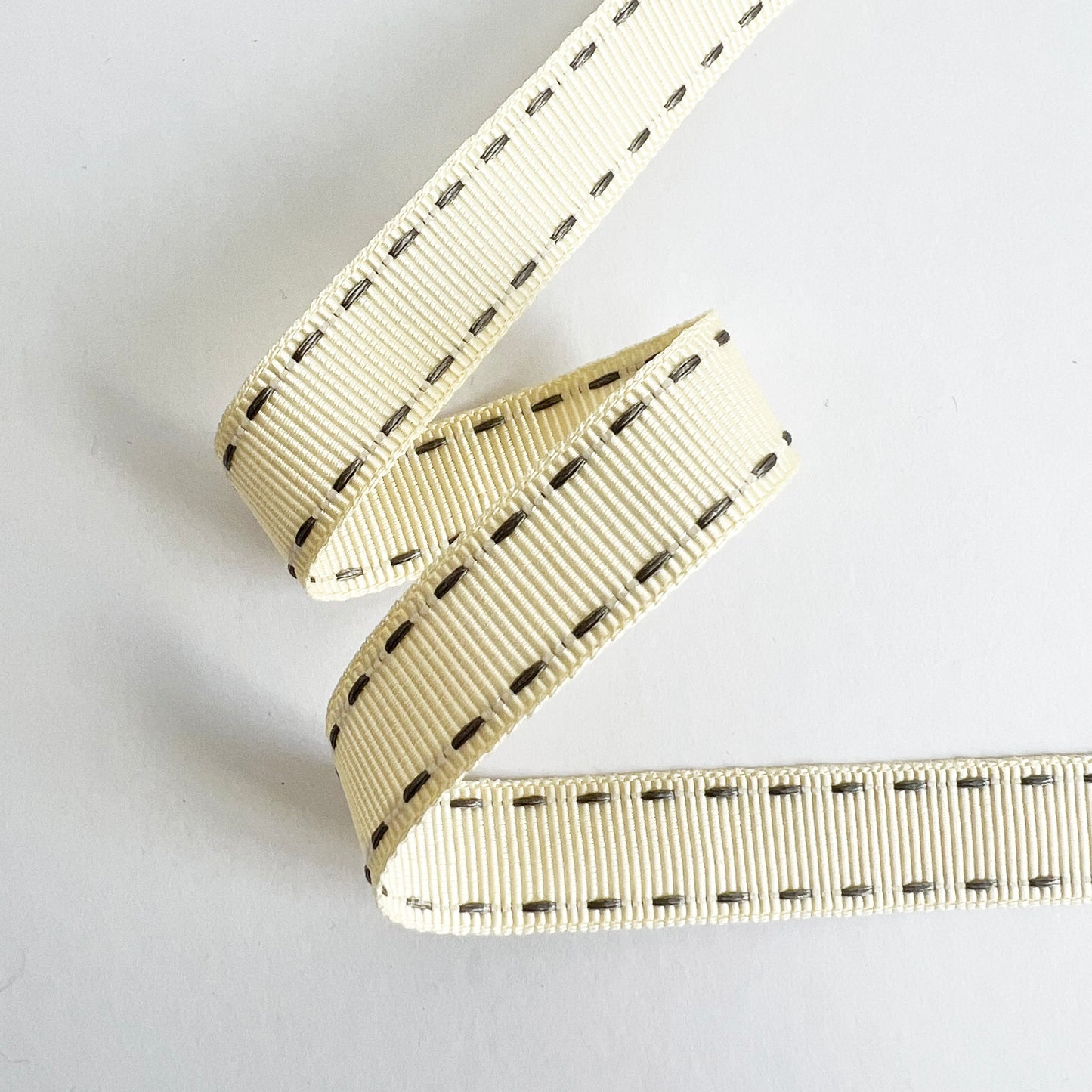 Blue & Neutral Ribbon | Grosgrain Heart Spot Stripe | Baby Shower Wrapping Craft | 16mm 10mm - SweetpeaStore