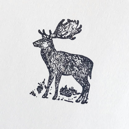 Stag Wooden Rubber Stamp | Reindeer Rustic Craft | Printing Stamps Craft - SweetpeaStore