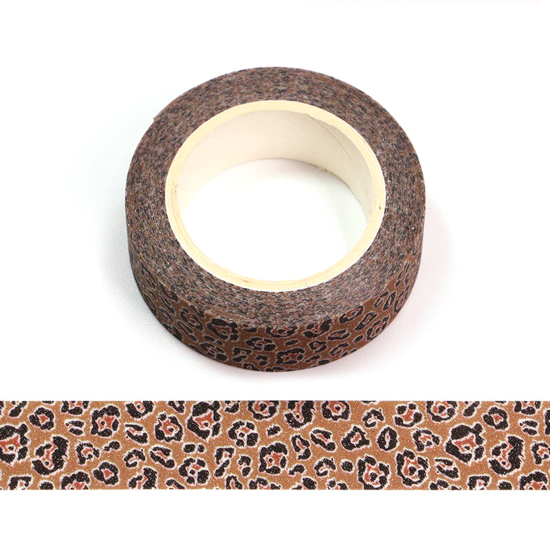 Shimmer Leopard Print Washi Tape - 15mm x 5m - SweetpeaStore