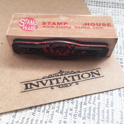 Invitation Wooden Rubber Printing Stamp - SweetpeaStore