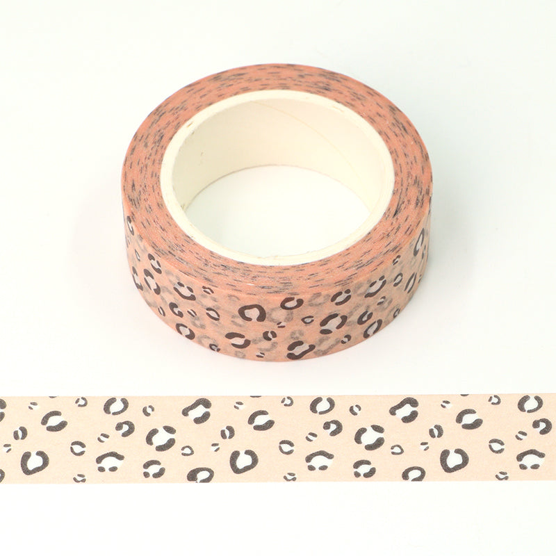 Pink Leopard Print Paper Washi Tape - 15mm x 10m - SweetpeaStore